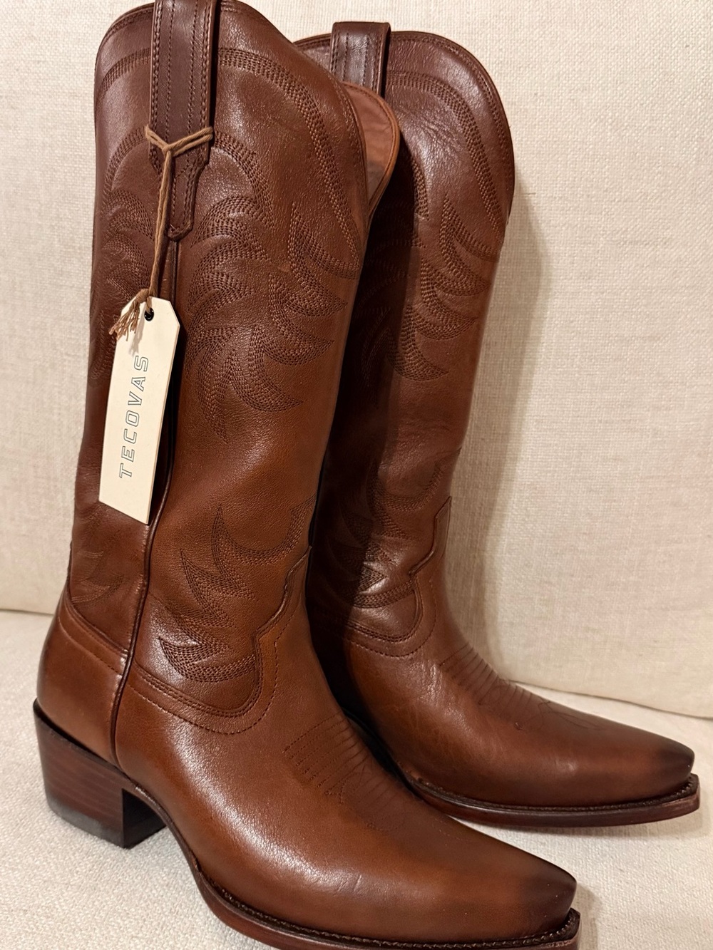 Tecovas Women’s Sequoia Brown Leather Western Cowboy Boots